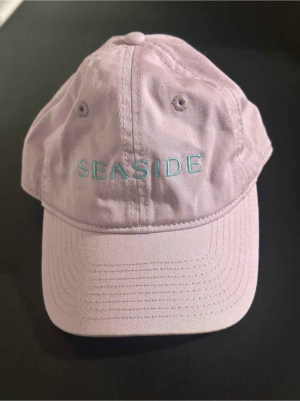 Seaside Embroidered Lavender Baseball Cap